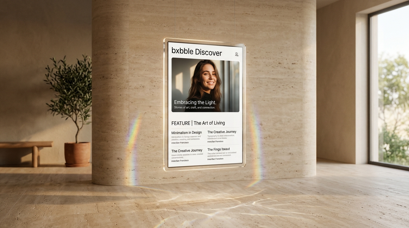 bxbble Discover glass interface concept